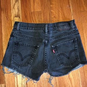 Dark Wash Levi Cutoff Shorts